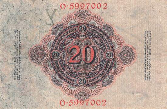 20 Mark Serie Y/O 1914